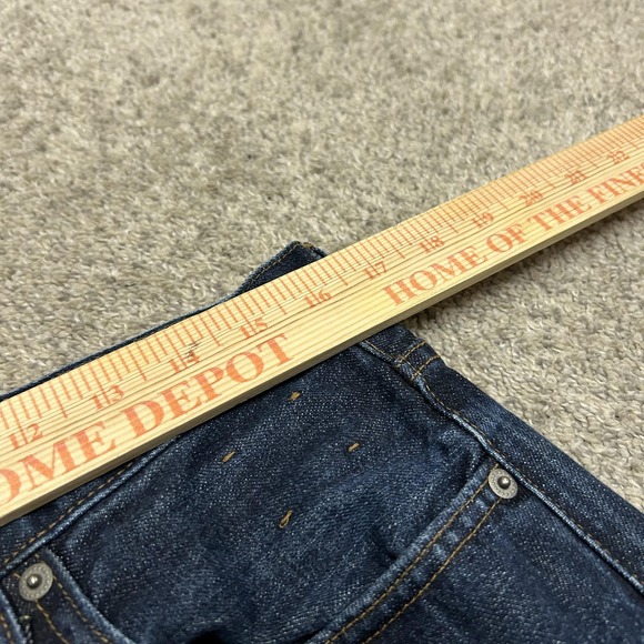 J.Crew 770 Jeans Mens 33x32 Dark Wash Blue Kaihara Denim Straight  5-Pocket - Picture 10 of 13